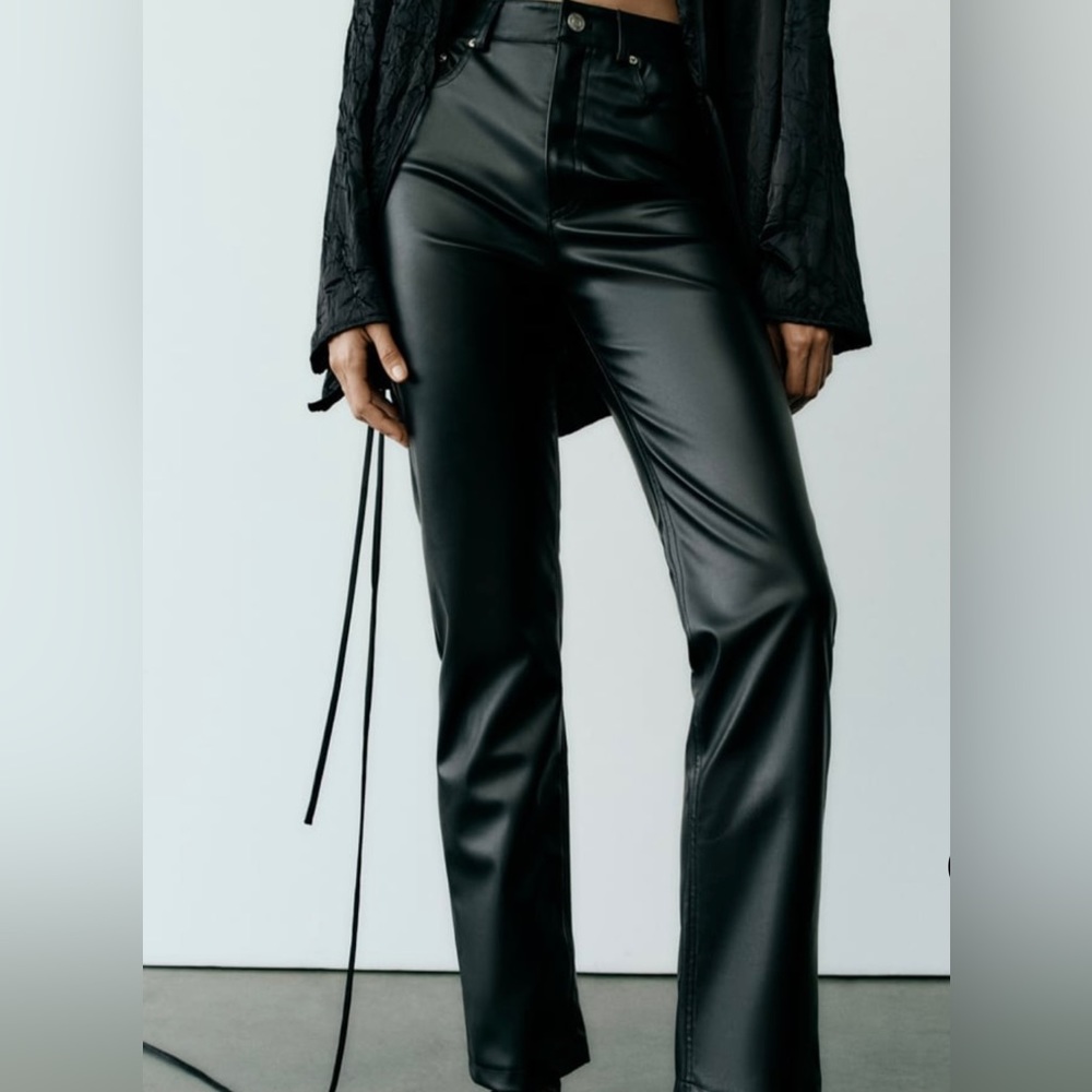 Black leather pants